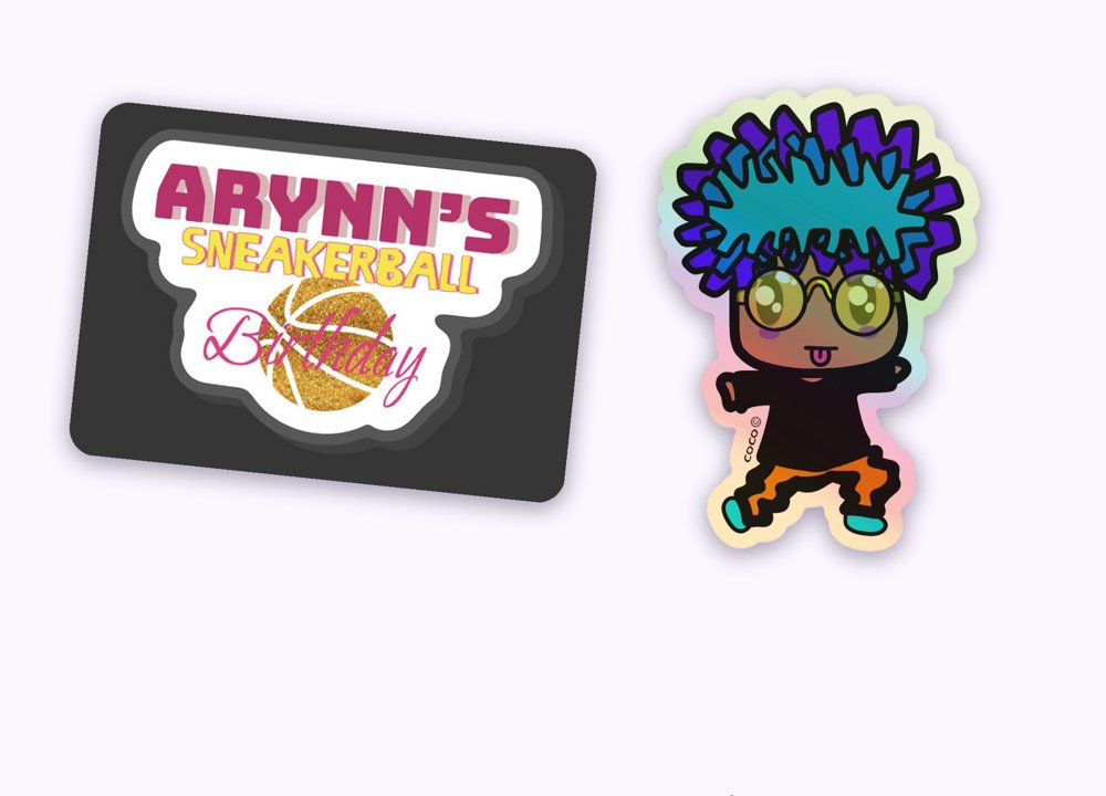 Personalized birthday stickers